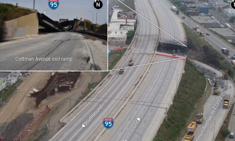 camión cisterna se volcó antes de chocar en la I-95