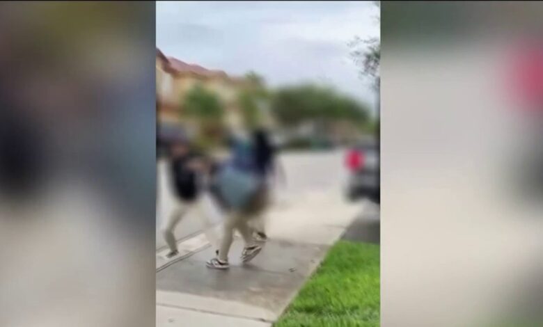 captan en video violenta golpiza a niña afuera de escuela