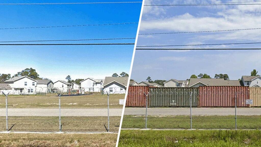 construyen muro contra las balas perdidas en base del US Navy