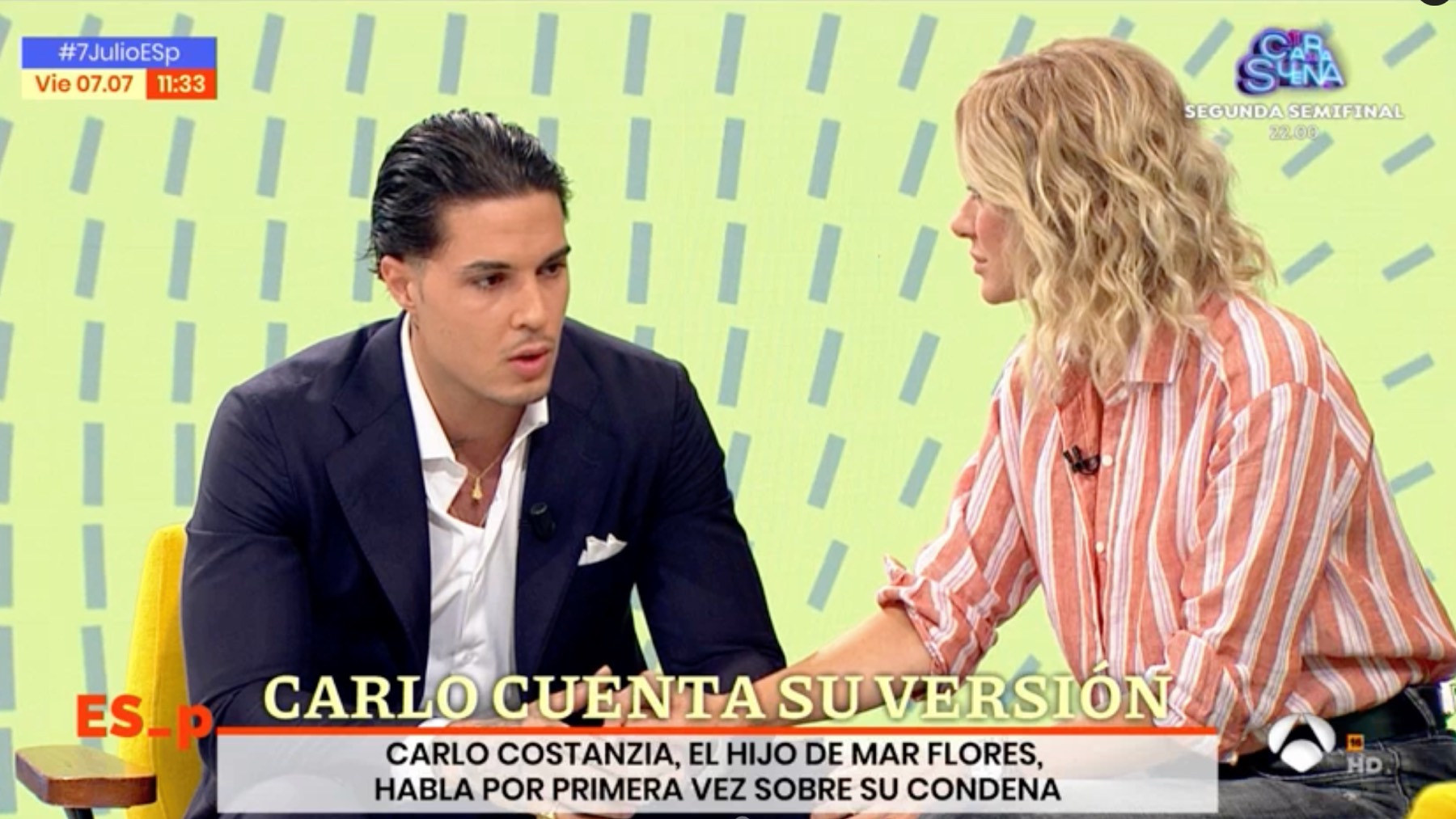 Carlo Costanzia en el programa 'Espejo Público'/ Atresmedia