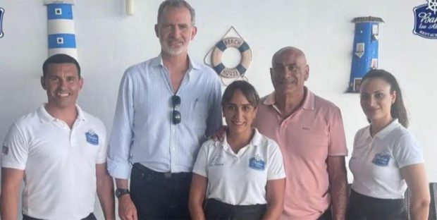 Felipe VI en el restaurante Bahía de Los Abrigos / Instagram