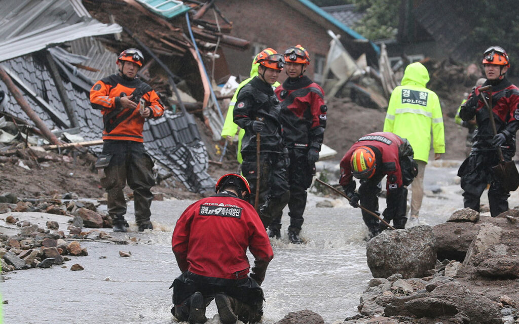 22 muertos y decenas de desaparecidos por fuertes lluvias en Corea del Sur