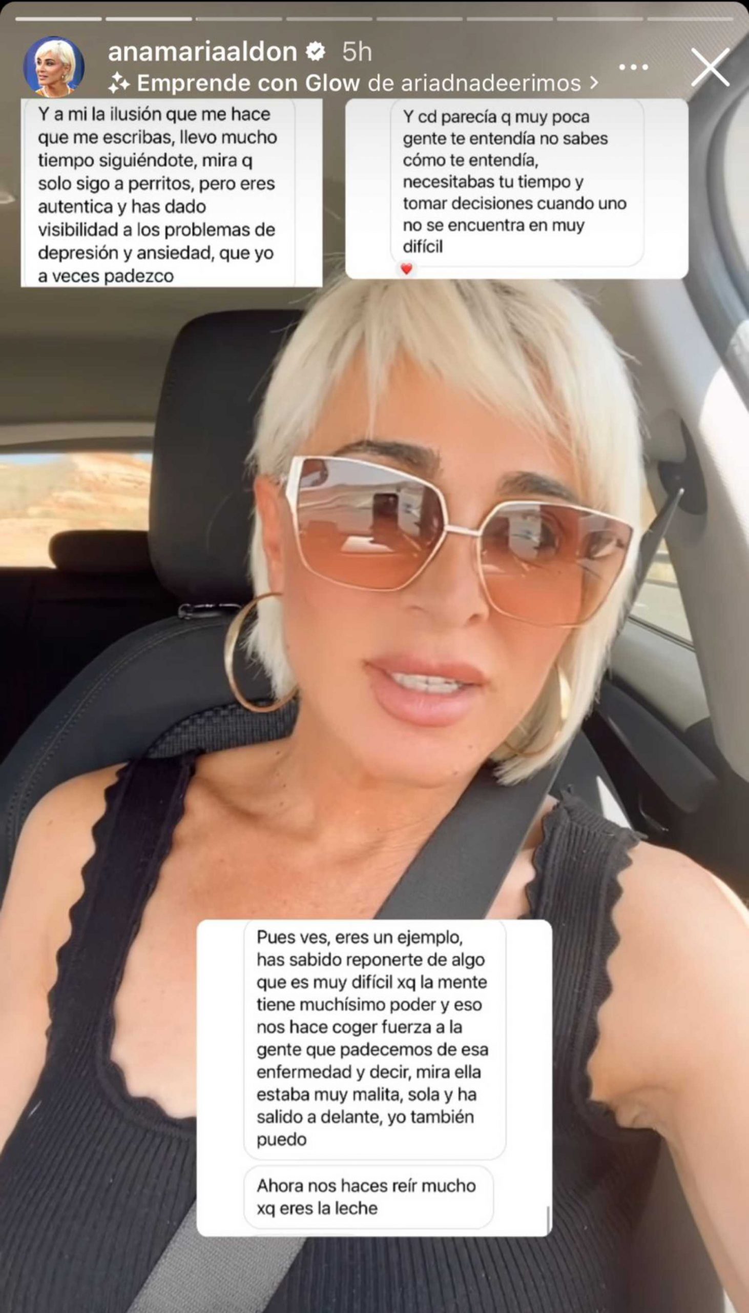 Stories de Instagram de Ana María Aldón / Instagram