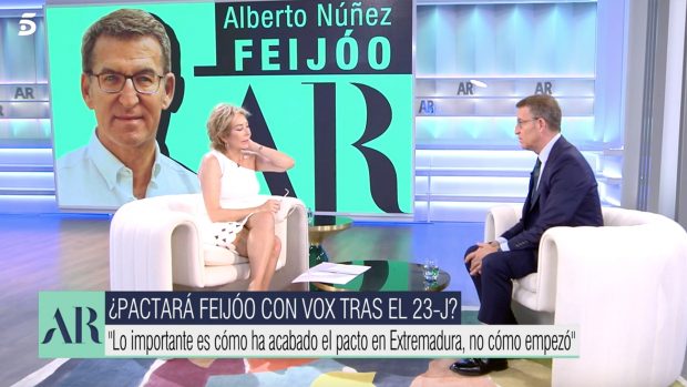 Alberto Núñez Feijóo en 'El programa de Ana Rosa' / Gtres