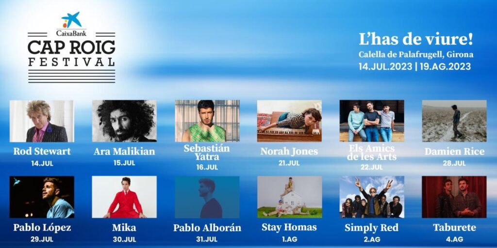 Cartel y fechas del Reggaeton Beach Festival, Jardins de Pedralbes, Cap Roig y Cruïlla 2023