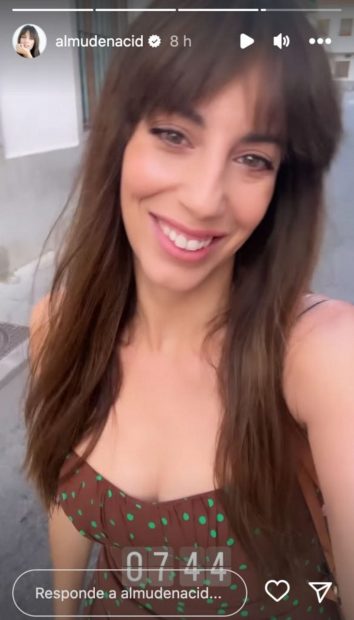 Almudena Cid después de votar / Instagram