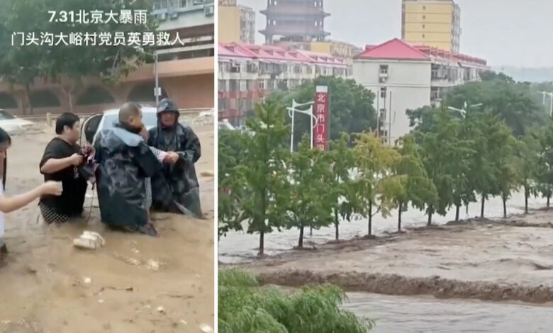 En video: devastadoras lluvias convierten las calles en ríos en partes de China