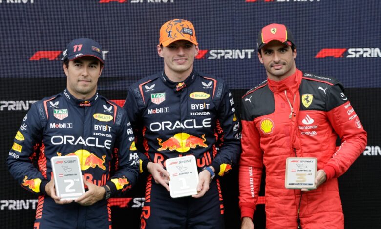 F1: Verstappen se lleva el sprint del GP de Austria por delante de Checo Pérez
