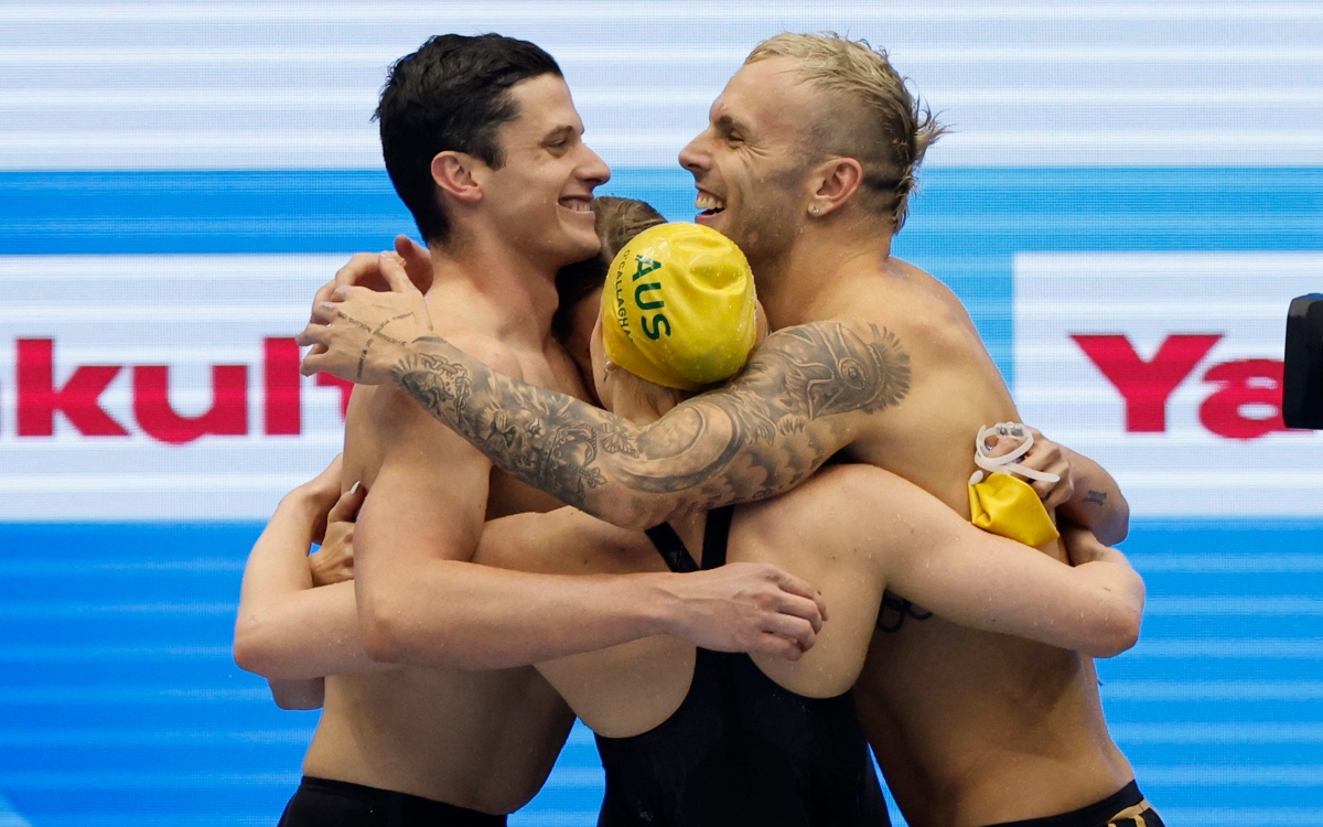 Fukuoka 2023: Australia suma su tercer récord mundial en relevos con el 4×100 libres mixto