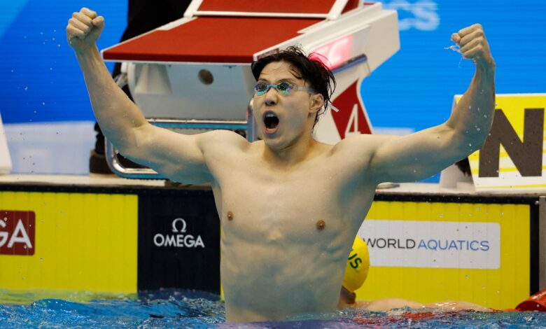 Fukuoka 2023: Haiyang Qin rompe el récord mundial de los 200 metros braza