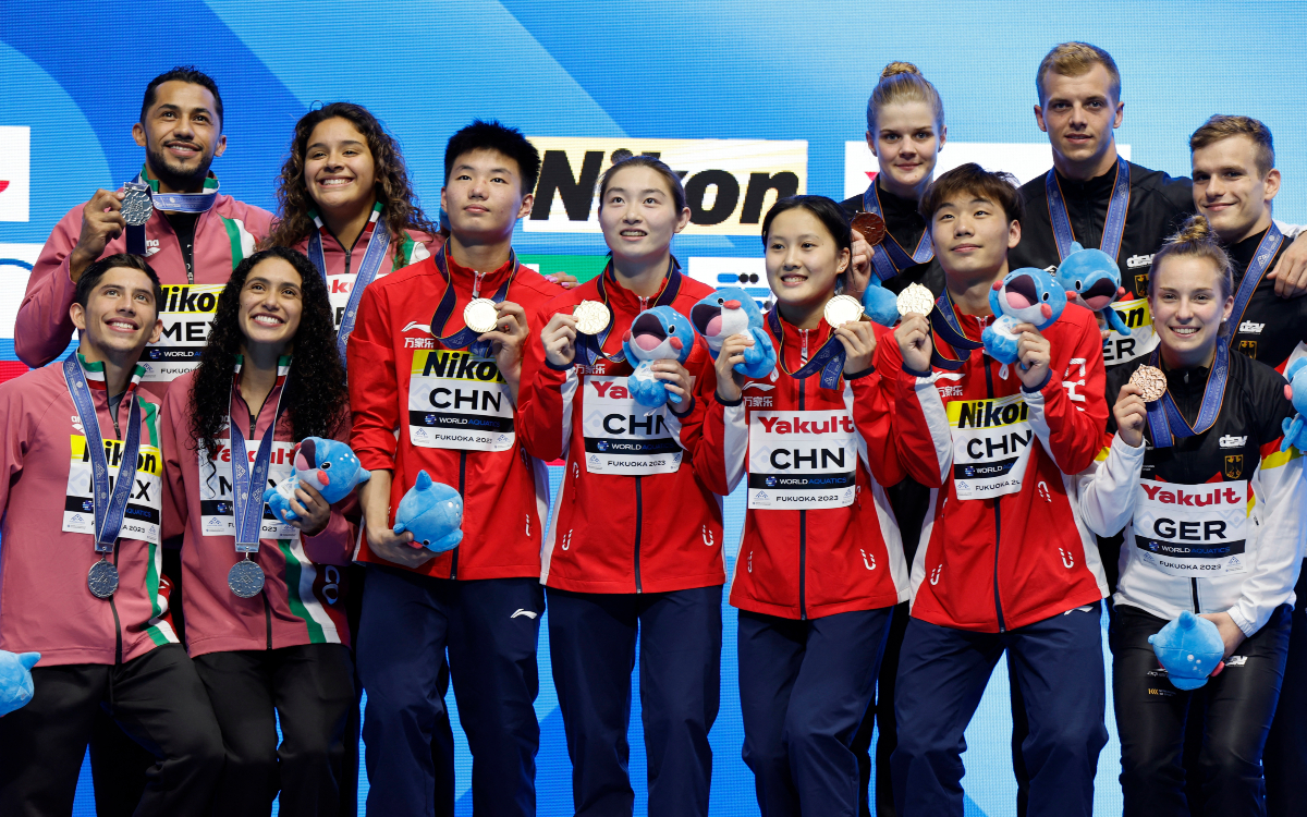 Fukuoka 2023: Logran mexicanos la plata en saltos mixtos por equipos | Tuit