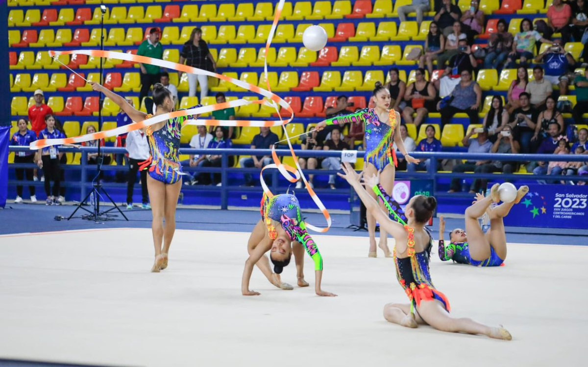 JCC San Salvador 2023: Tiene equipo mexicano dorada actuación en gimnasia rítmica | Video