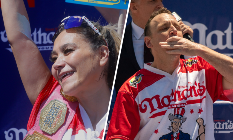 Miki Sudo y Joey “Jaws” Chesnut ganan el concurso de perros calientes de Nathan’s de Coney Island