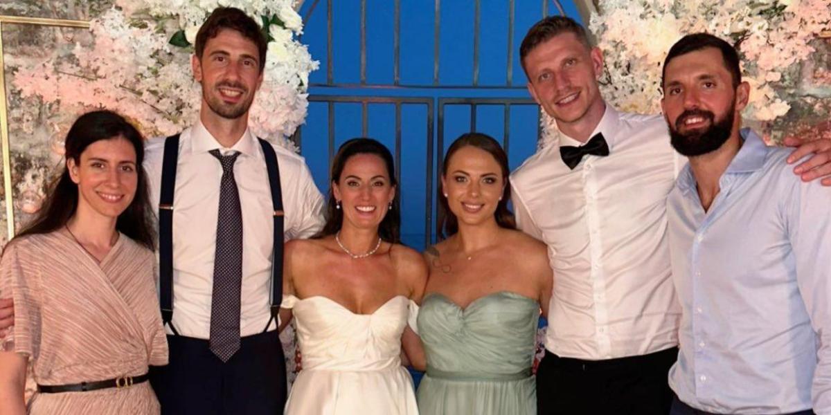 Mirotic reaparece en la boda de Tomic