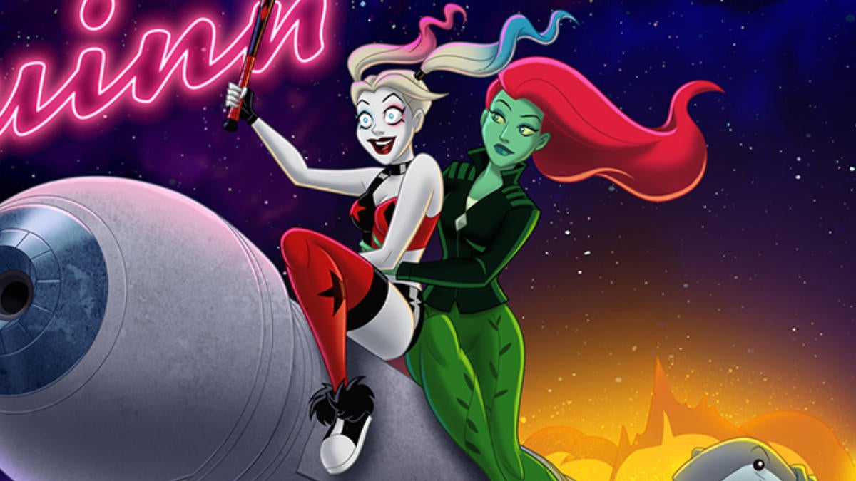 Póster de la temporada 4 de Harley Quinn de DC publicado por Max