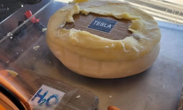 Queso relleno de cocaína es incautado en la frontera