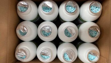 Sinaloa: GN asegura más de 600 mil pastillas de fentanilo en botes de proteína