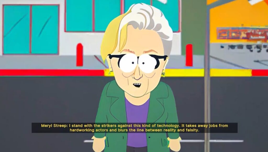 Tal vez mostrar un episodio de televisión falso generado por IA durante una huelga de escritores sea una mala idea.