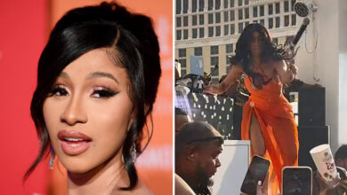 Video: Cardi B le lanza un micrófono a mujer que le tiró una bebida