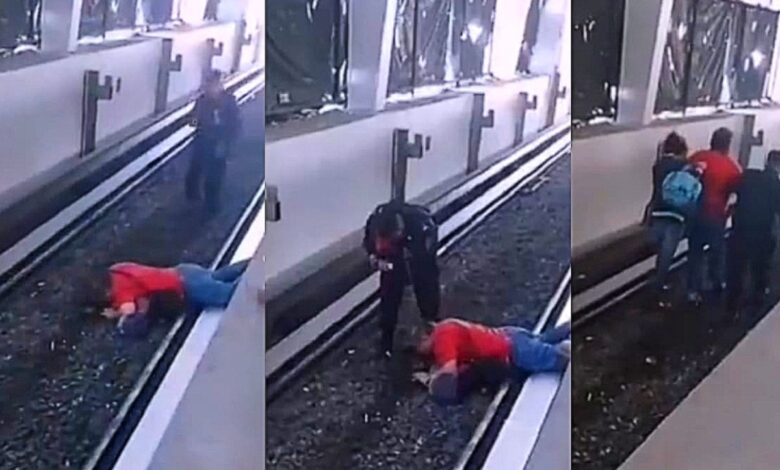 Video | Hombre invidente cae a las vías del Metro de la CDMX