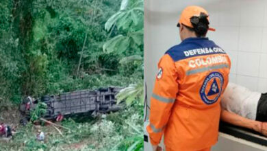 Video | Nueve muertos y 33 heridos al caer autobús por precipicio en Colombia