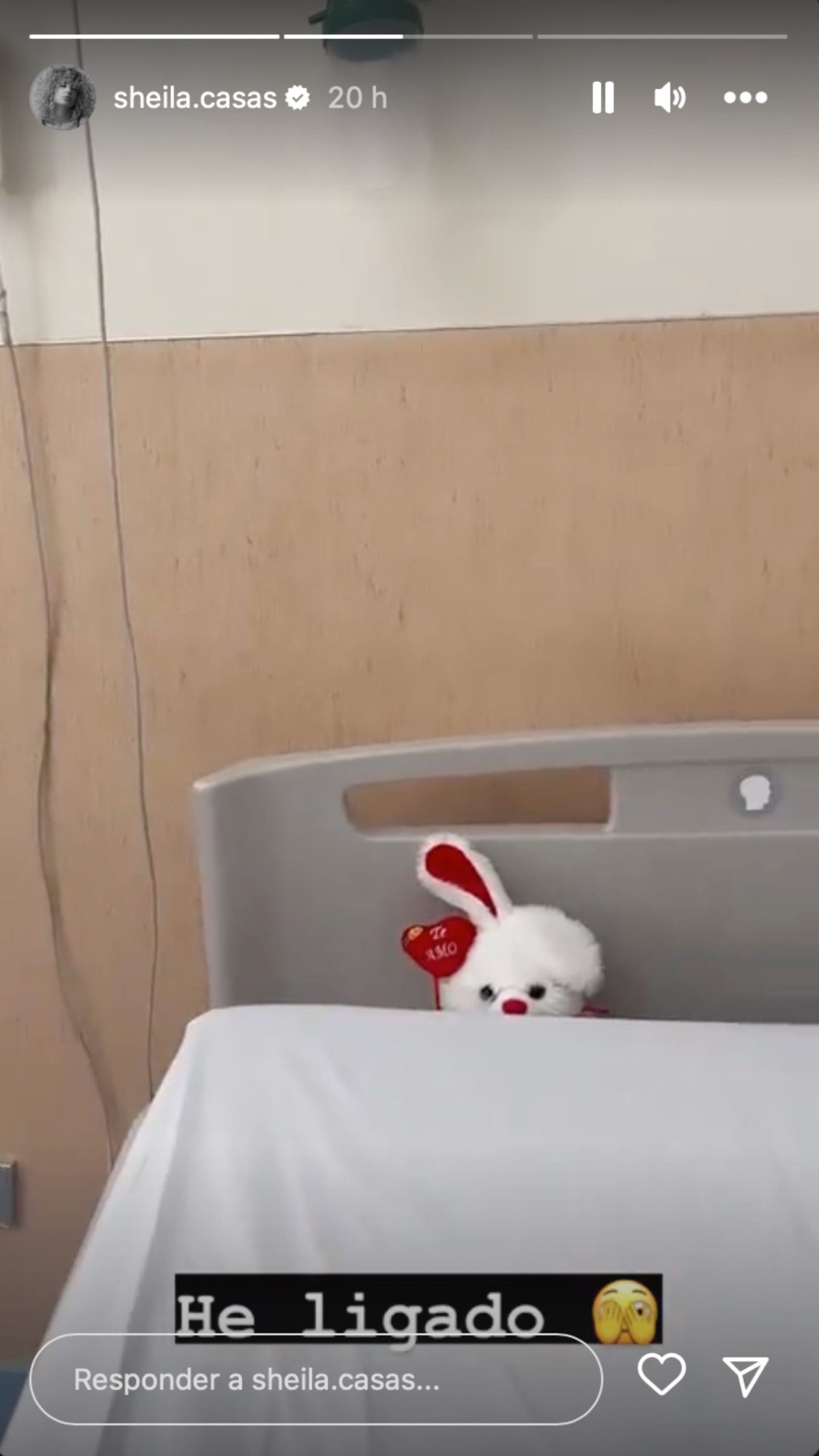 Sheila Casas en el hospital/ Instagram