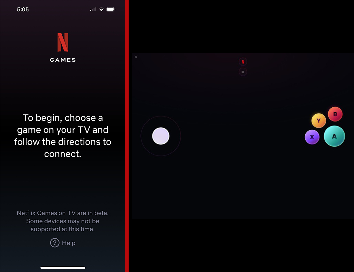 capturas de pantalla del controlador de juegos de Netflix capturas de pantalla del controlador de juegos de Netflix