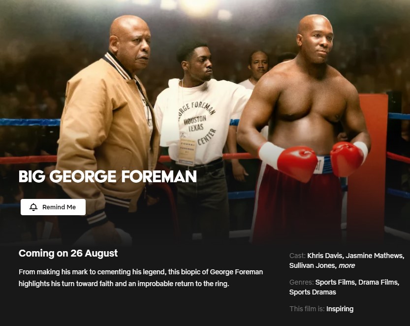 fecha de estreno de big george foreman netflix