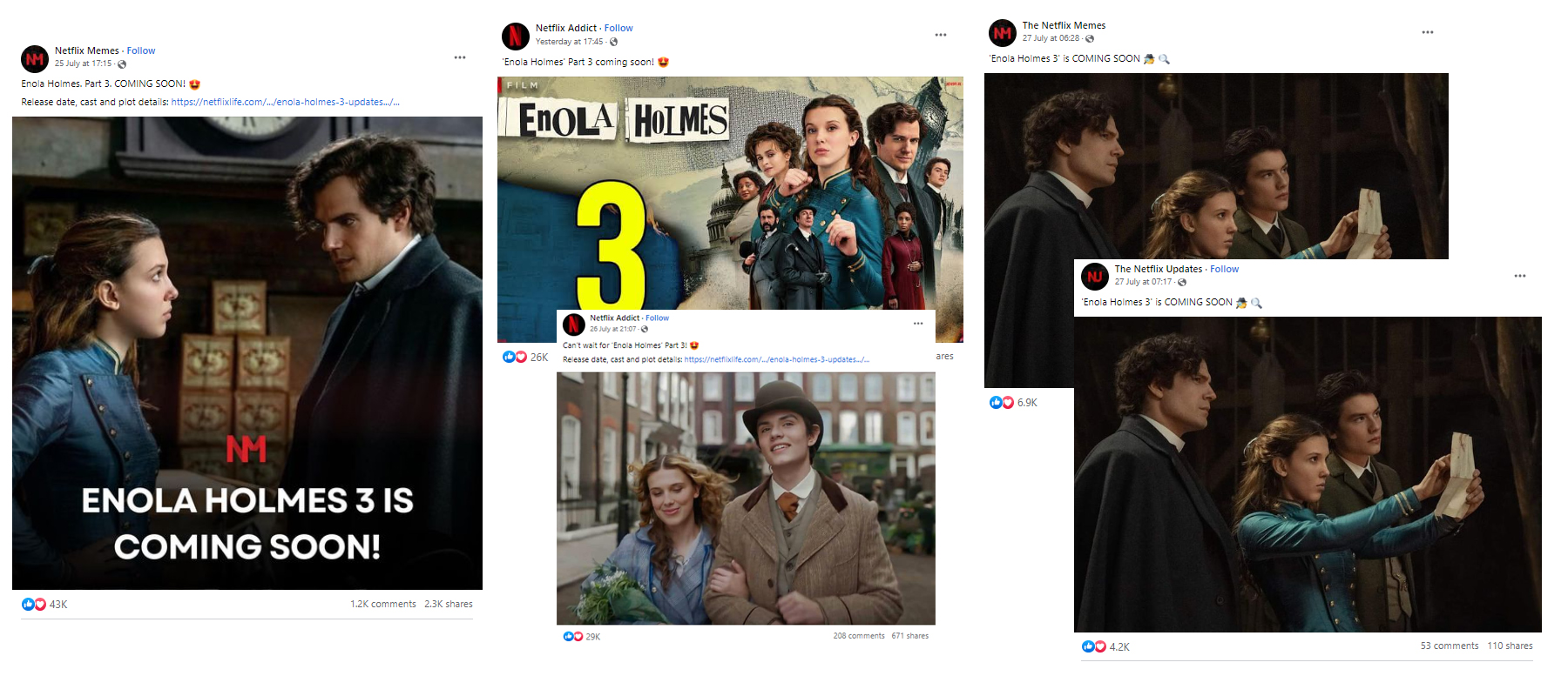 enola holmes 3 publicaciones falsas de facebook enola holmes 3 publicaciones falsas de facebook