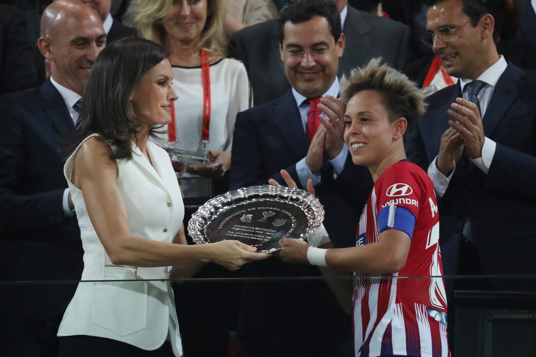 La Reina Letizia en la final de la Copa de la Reina en Granada. 2019/ Gtres