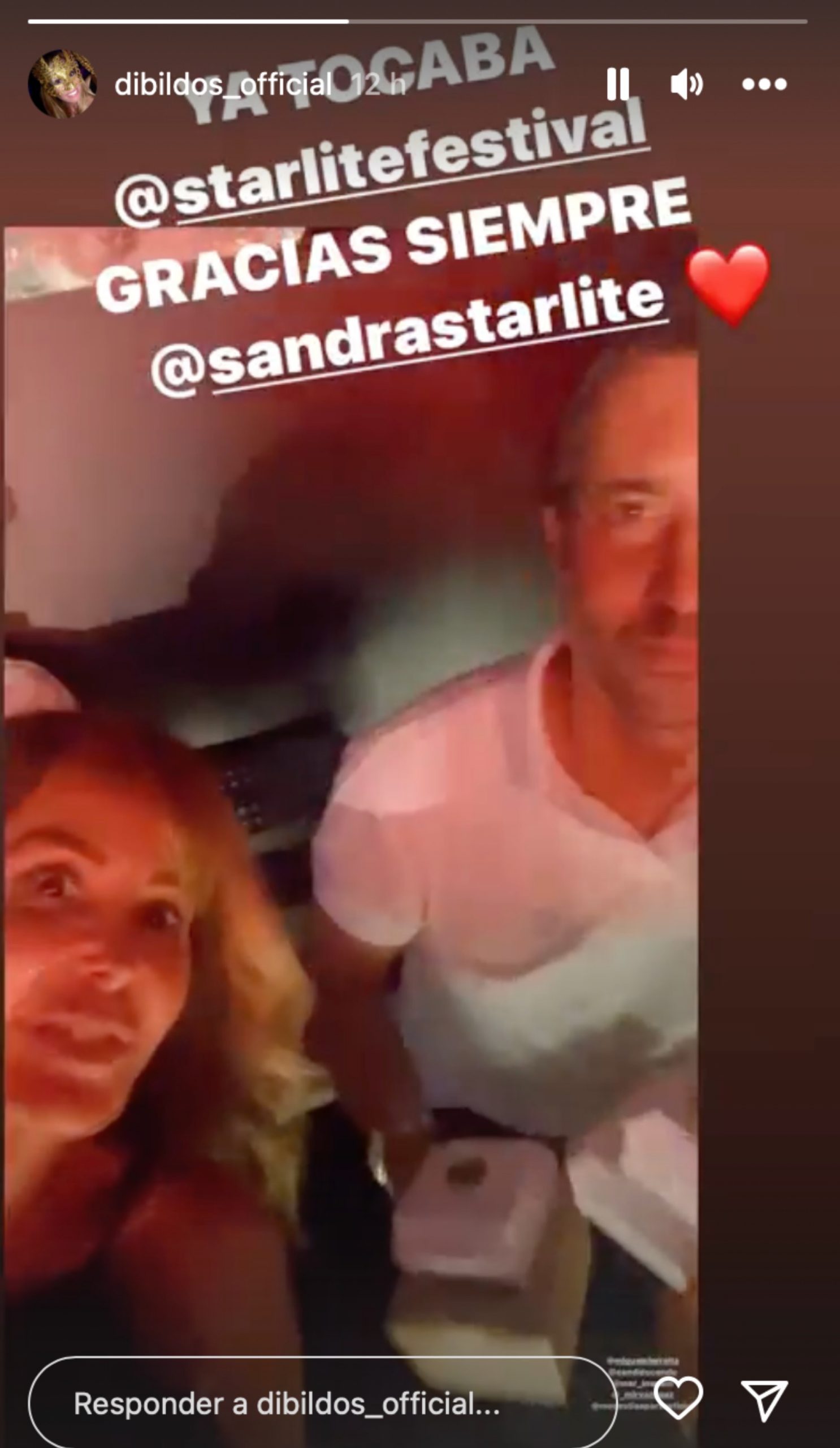 Lara Dibildos y Cándido Conde-Pumpido en el concierto de David Bisbal en Starlite/ Instagram