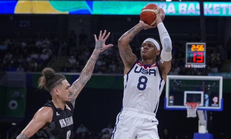 99-72: Estados Unidos vence pero no convence ante Nueva Zelanda
