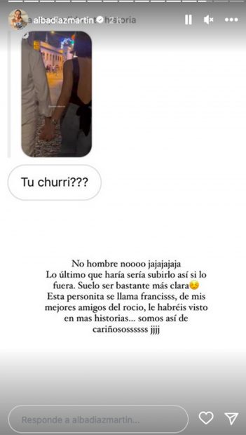 Storie de Alba Díaz / Redes sociales