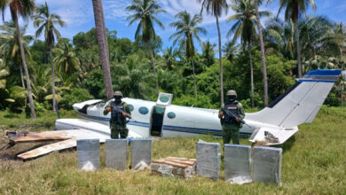 Avión con 460 kilogramos de cocaína se estrella en Chiapas