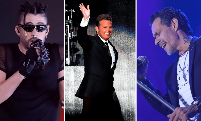 Bad Bunny, Luis Miguel y Marc Anthony, los tres artistas latinos más taquilleros de la historia
