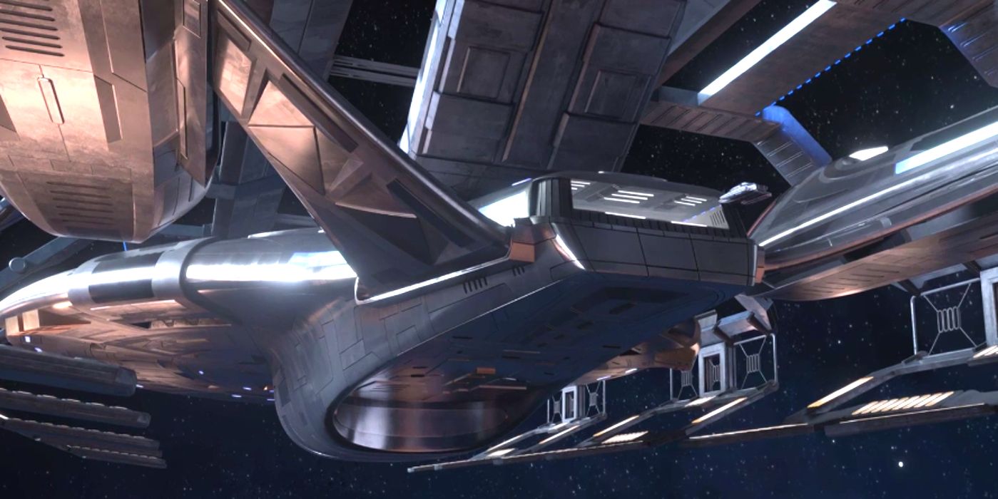 Parte trasera de Star Trek Prodigy Voyager-A