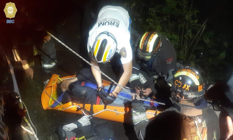 Caen 30 metros en barranco de la Picacho-Ajusco y sobreviven