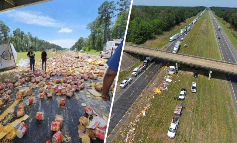 Camión de queso para nachos se vuelca en Arkansas