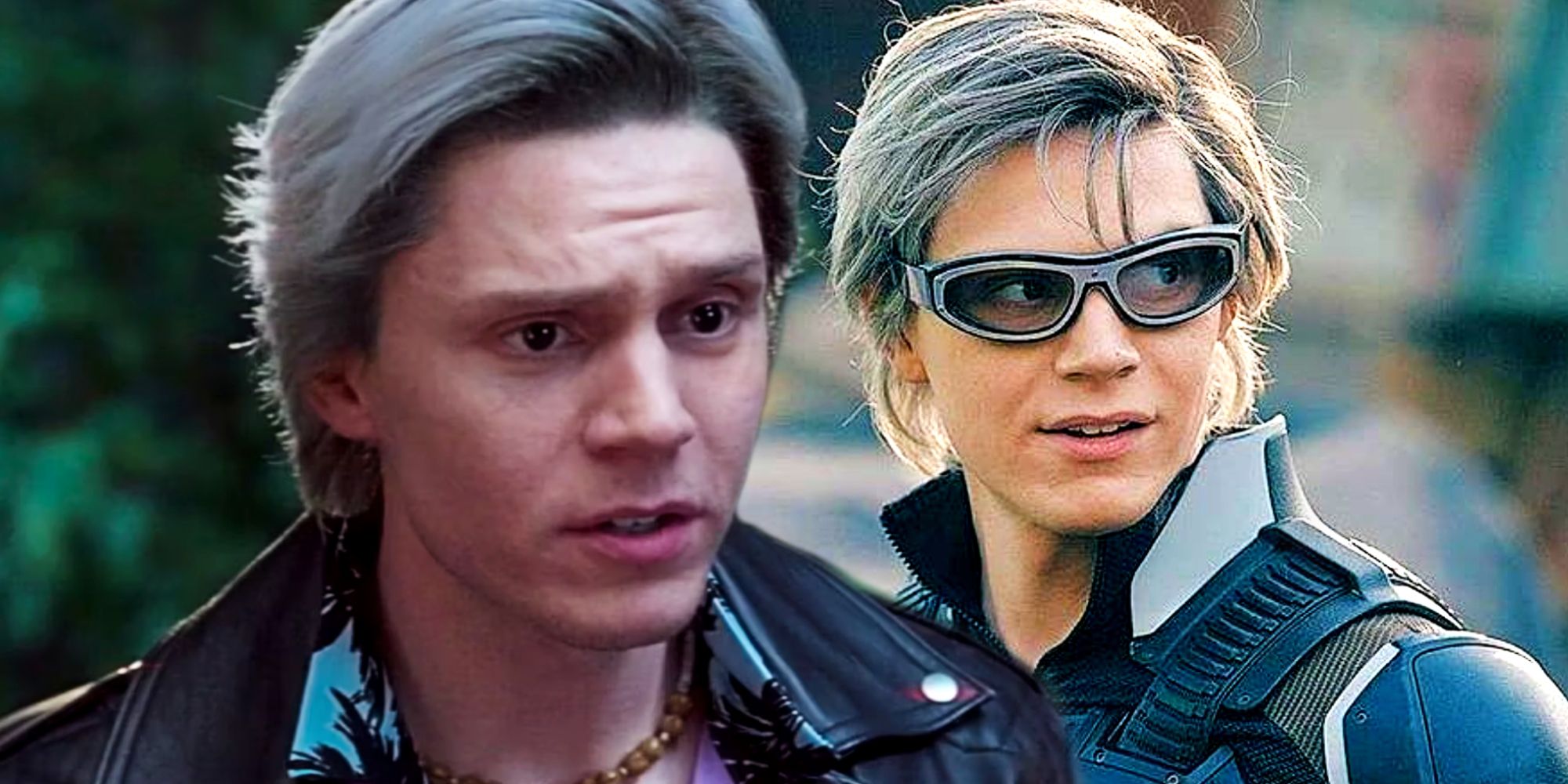 Evan Peters como Quicksilver en X-Men y WandaVision