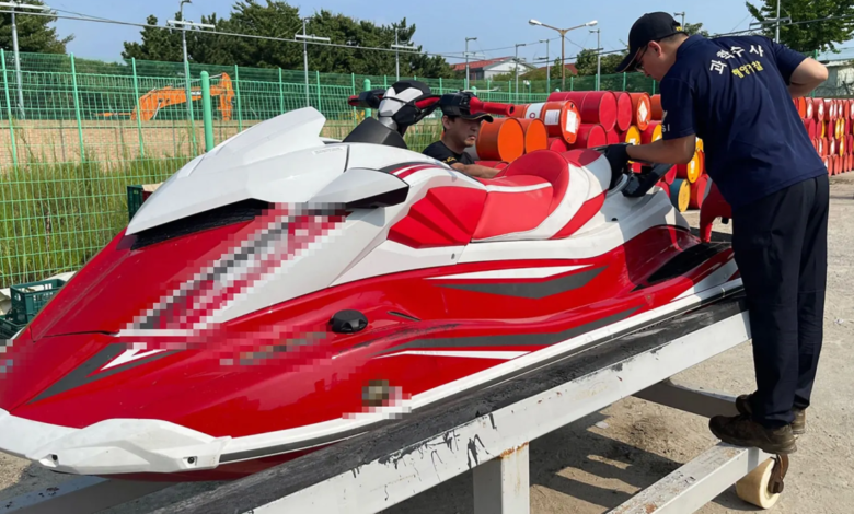 Detienen a conductor que huyó de China en jet ski hasta Corea del Sur
