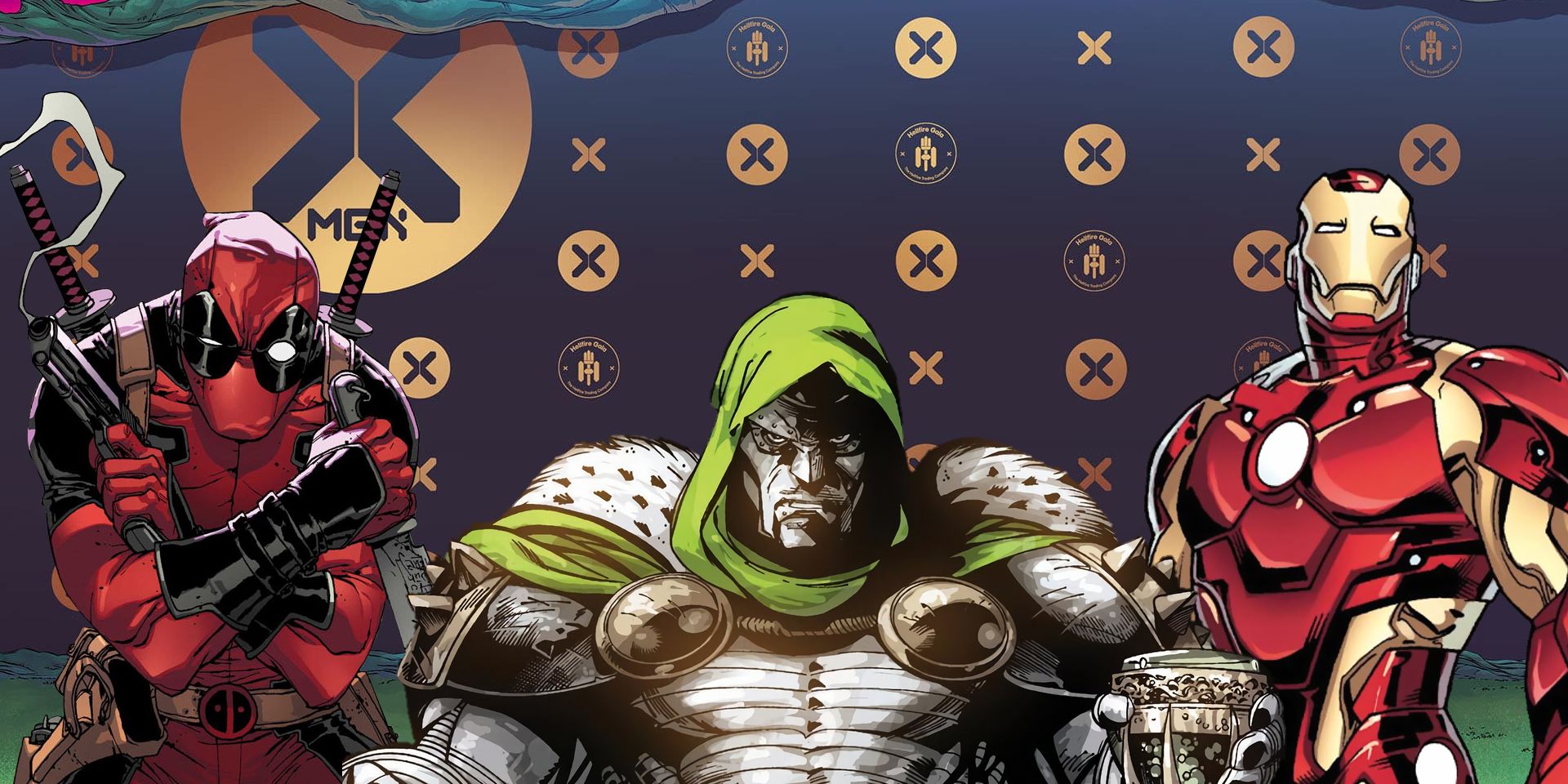 Doctor Doom, Iron Man y Deadpool brillan en un asombroso cosplay de Hellfire Gala