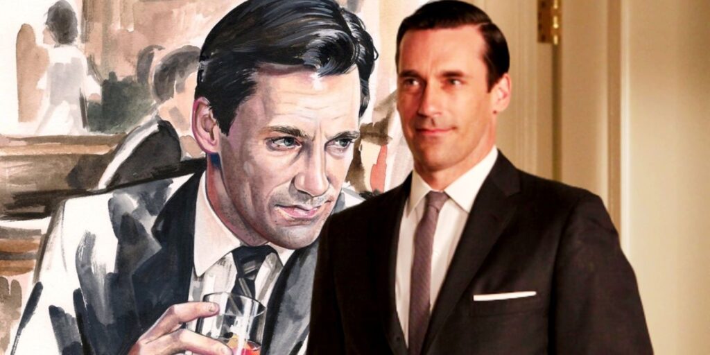 Don Draper de Jon Hamm obtiene una impresionante interpretación al estilo acuarela en Mad Men Art