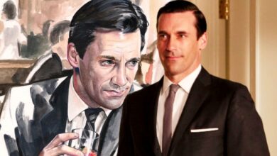 Don Draper de Jon Hamm obtiene una impresionante interpretación al estilo acuarela en Mad Men Art
