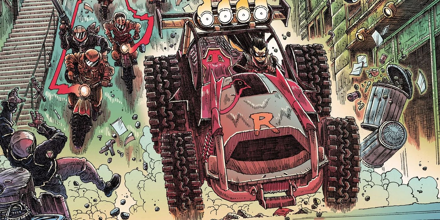 El Batimóvil mejorado de Robin demuestra su poder en una emocionante persecución de autos