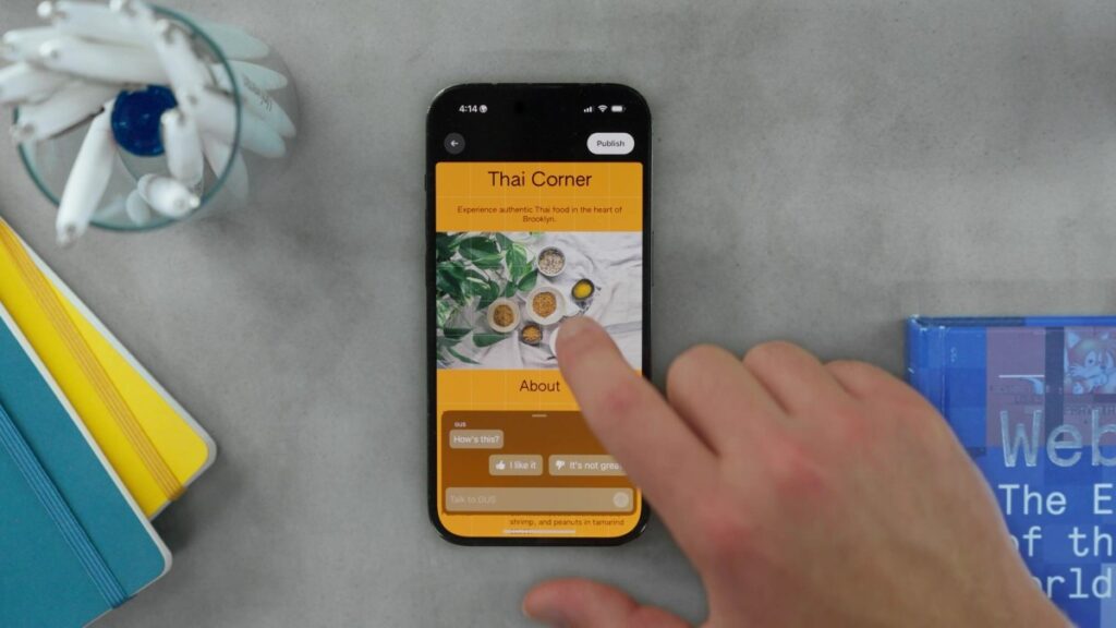 El creador de sitios web móviles Universe lanza un diseñador impulsado por IA