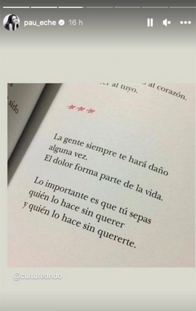 Storie de Paula Echevarría / Redes sociales