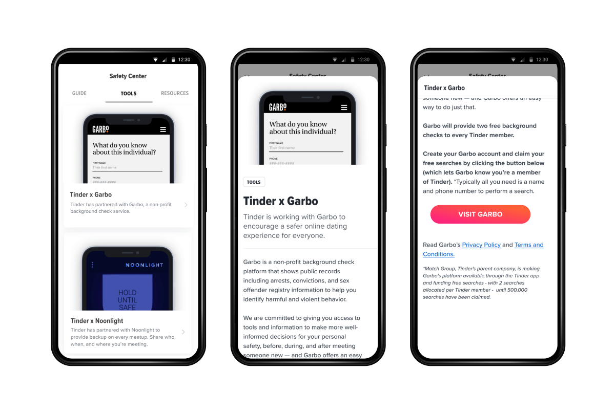 El proveedor de verificación de antecedentes de Match Group, Garbo, finaliza su asociación