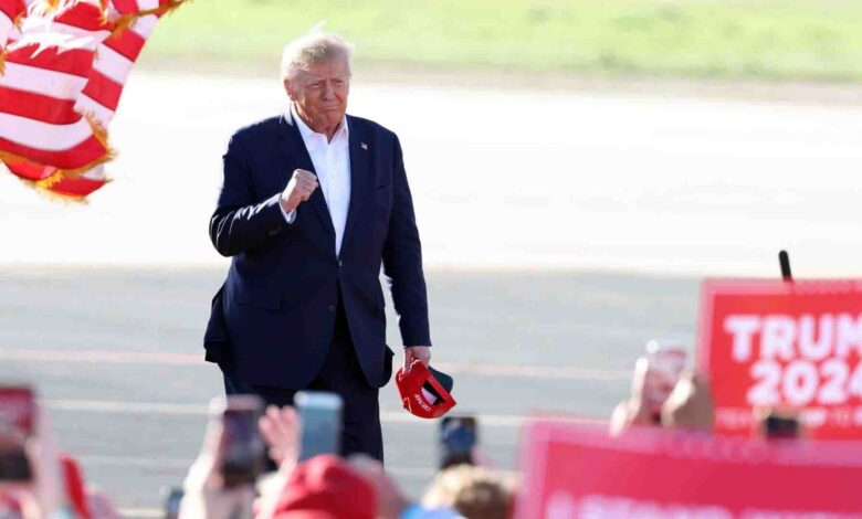 Expresidente Donald Trump en el caso por el asalto al Capitolio