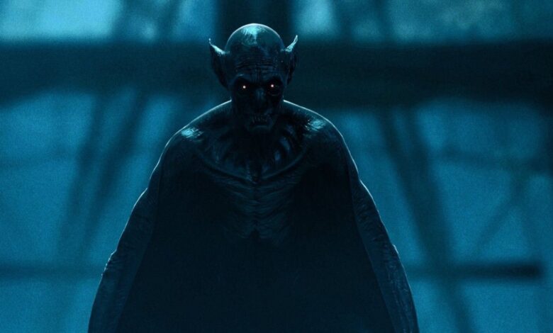Dracula looms in the darkness in The Last Voyage of the Demeter