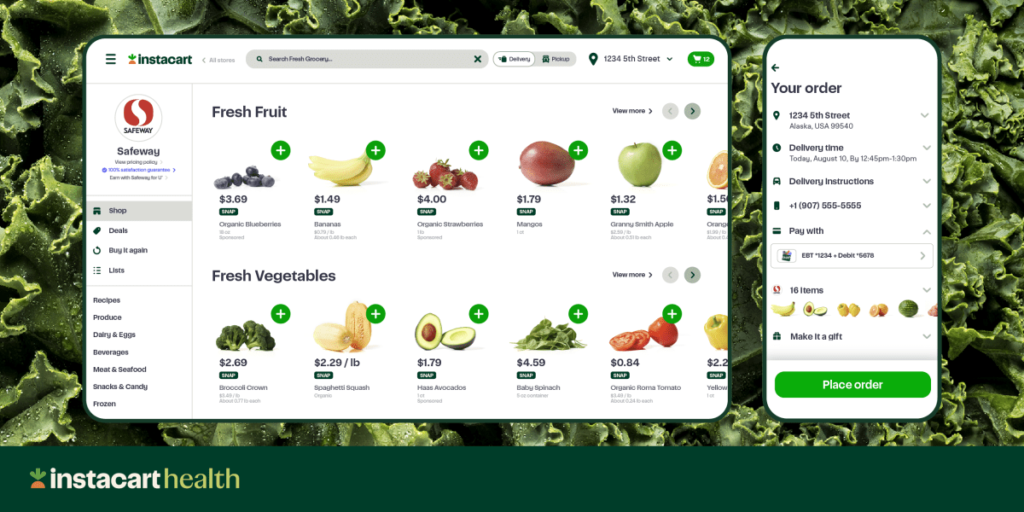 Instacart ahora acepta pagos EBT SNAP en los 50 estados